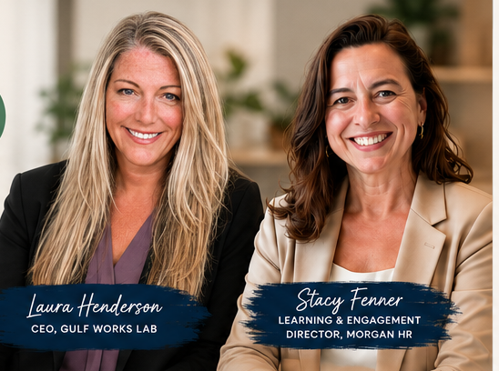 Laura Henderson and Stacy Fenner in studio